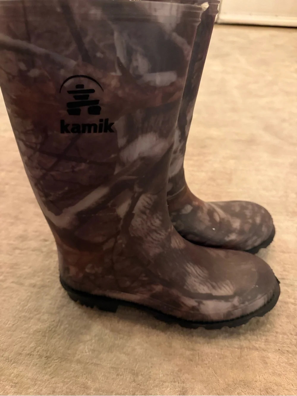 Kids Waterproof Camo Tie-Dye Rain Boots